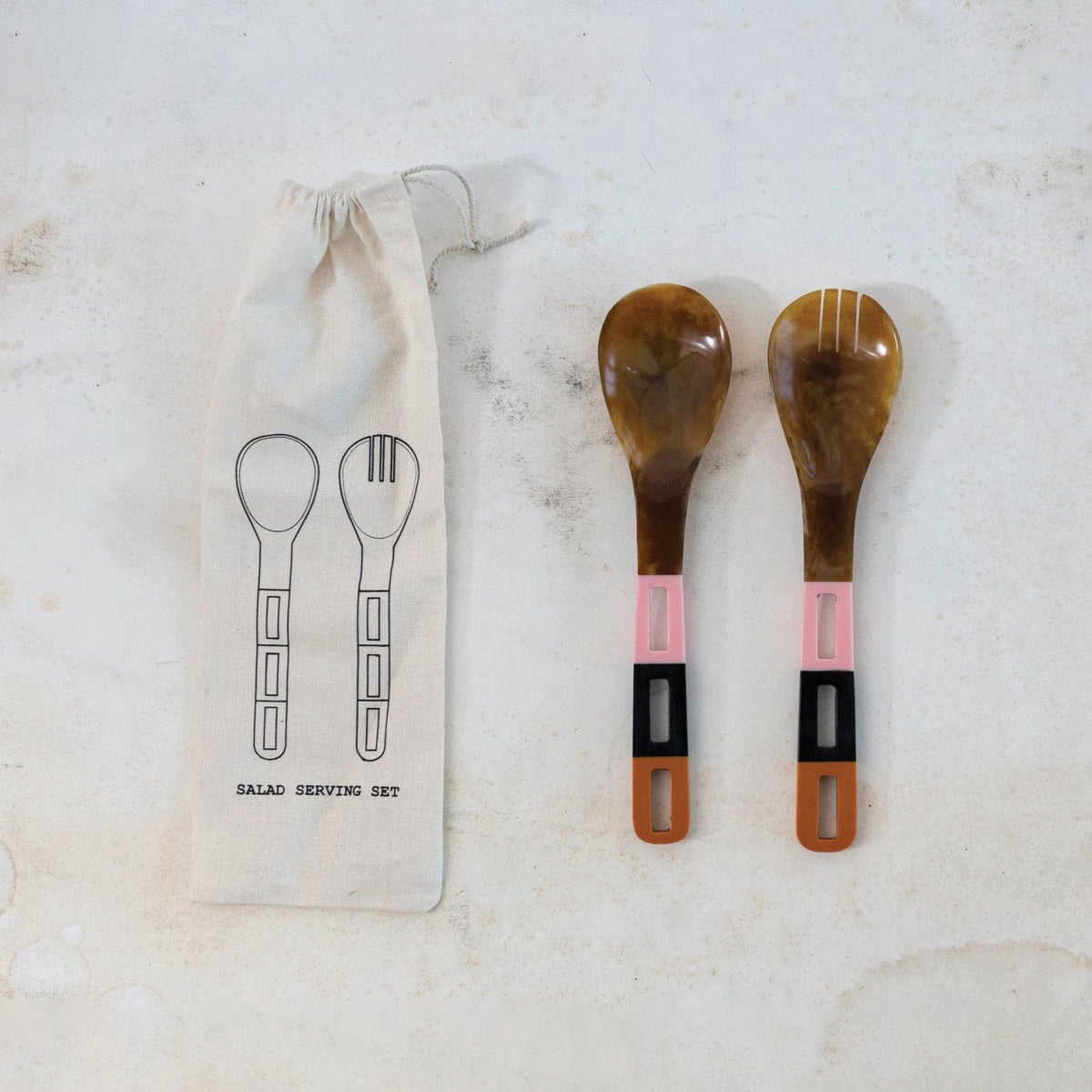 Creative Co-Op Creative Co-op Resin 2-Piece Set Salad Servers - Little Miss Muffin Children & Home
