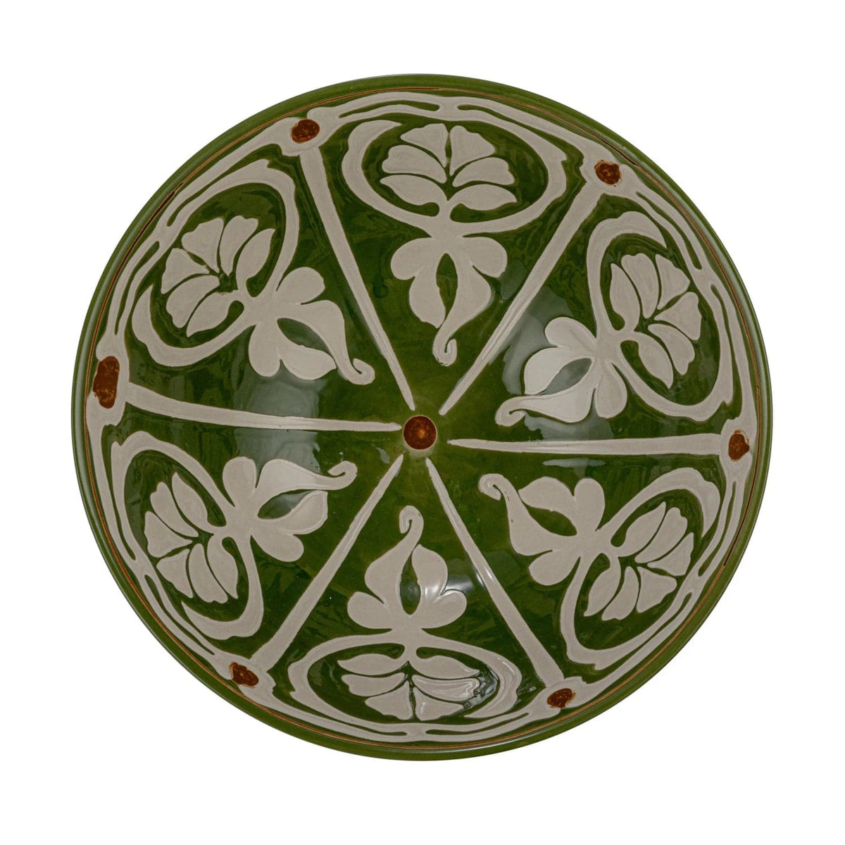 Creative Co-Op Creative Co-op Hand-Painted Stoneware Serving Bowl - Little Miss Muffin Children & Home