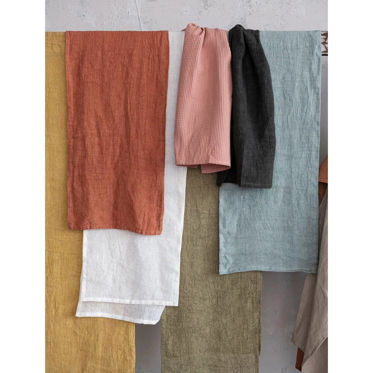 Creative Co-op Creative Co-op 36"L x 20"W Oversized Stonewashed Linen Tea Towel in Mustard - Little Miss Muffin Children & Home
