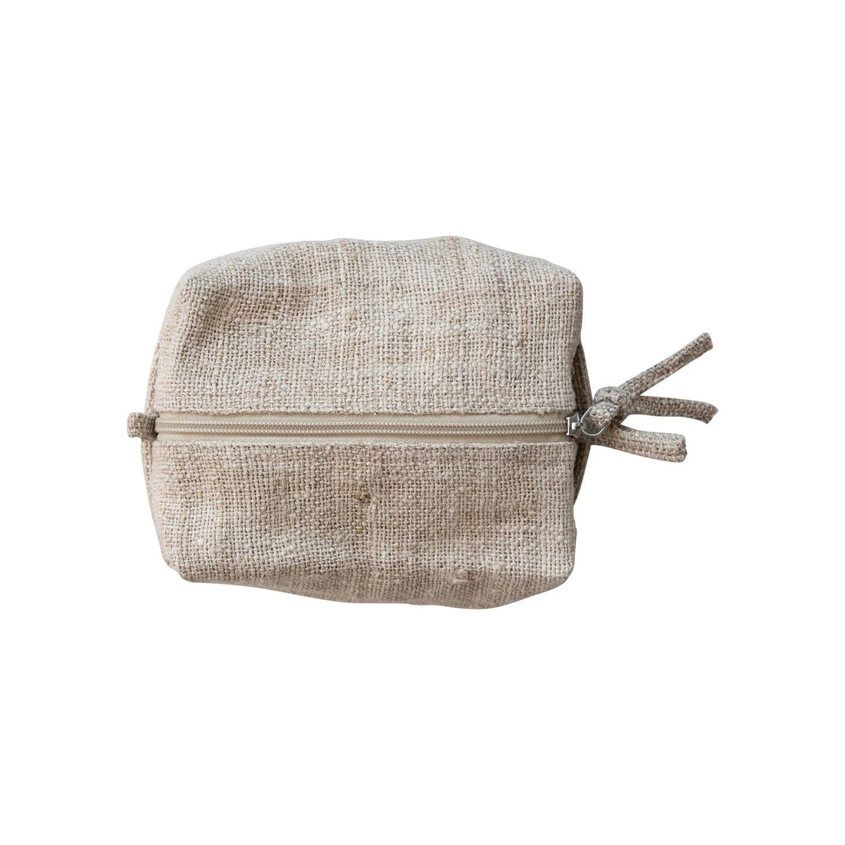 Creative Co-Op Creative Co-op Woven Hemp Fiber Zip Pouch with Cotton Lining - Little Miss Muffin Children & Home