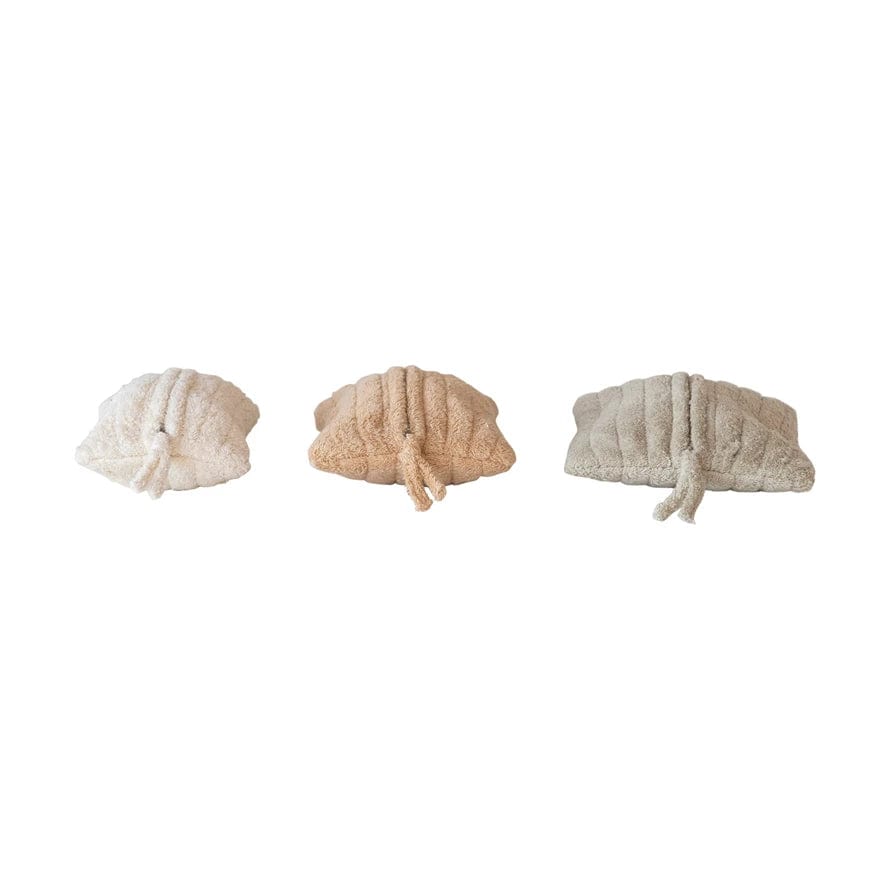 Creative Co-Op Creative Co-op Quilted Cotton Terry Zip Pouches with Cotton Lining - Little Miss Muffin Children & Home