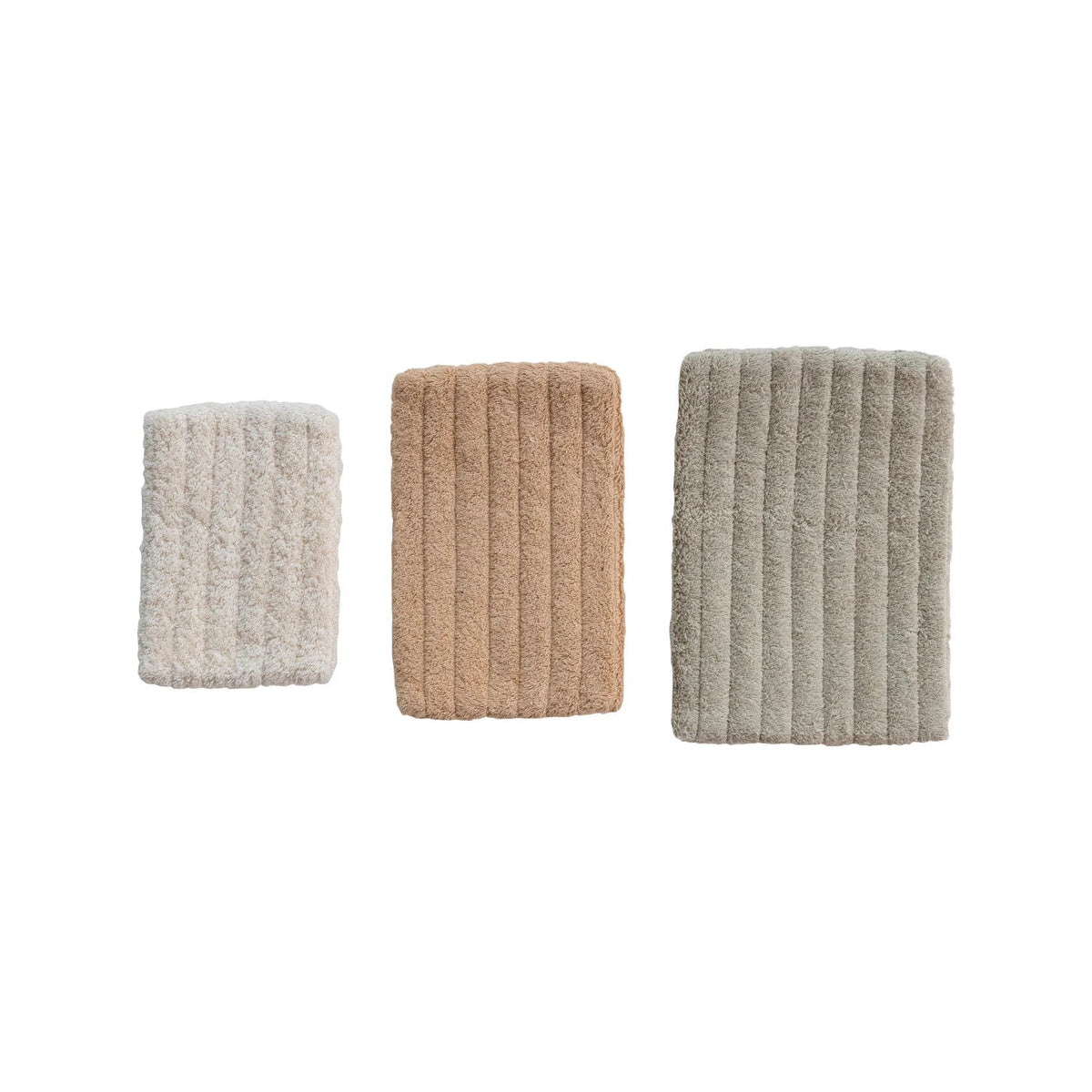 Creative Co-Op Creative Co-op Quilted Cotton Terry Zip Pouches with Cotton Lining - Little Miss Muffin Children & Home