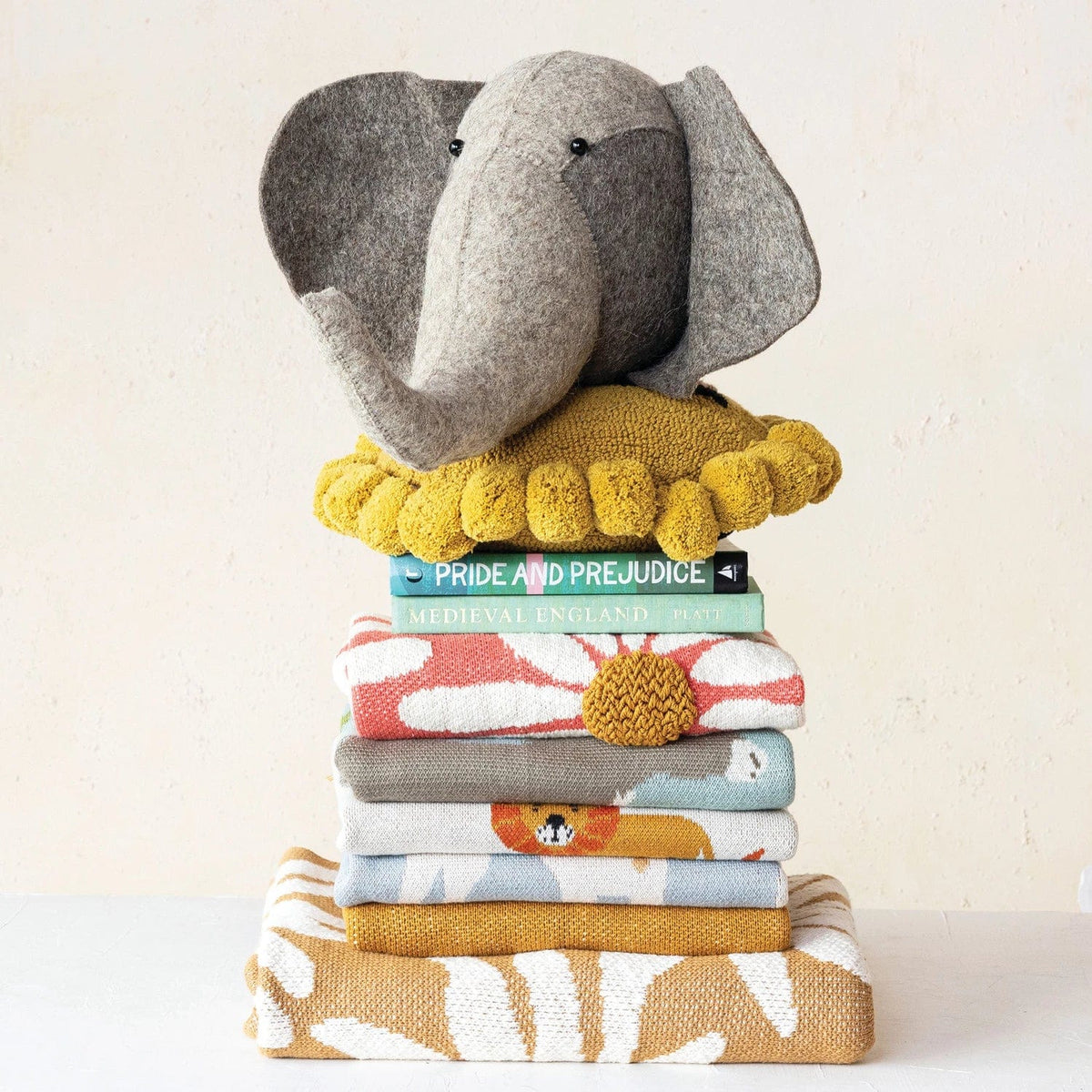 Creative Co-op Creative Co-op 40"L x 32"W Cotton Knit Baby Blanket with Dog Prints - Little Miss Muffin Children & Home