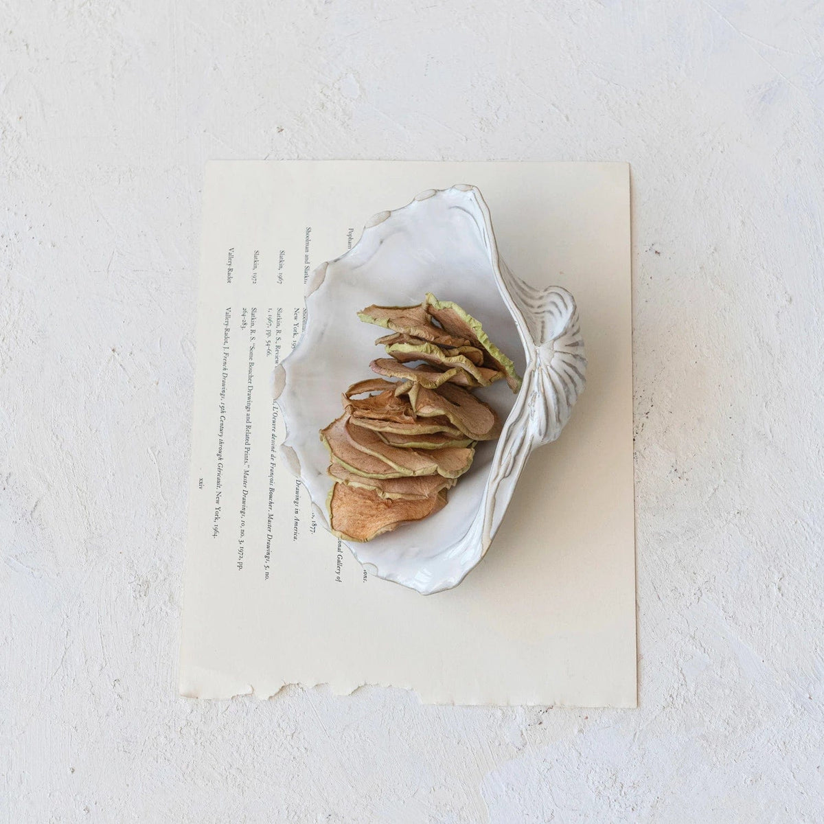 Creative Co-Op Creative Co-op Stoneware Shell Shaped Dish - Little Miss Muffin Children & Home