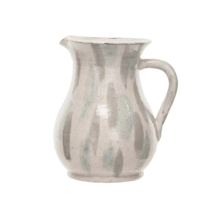 Creative Co-op 72 oz. Hand-Painted Terra-cotta Pitcher (Each One Will Vary) - Little Miss Muffin Children & Home