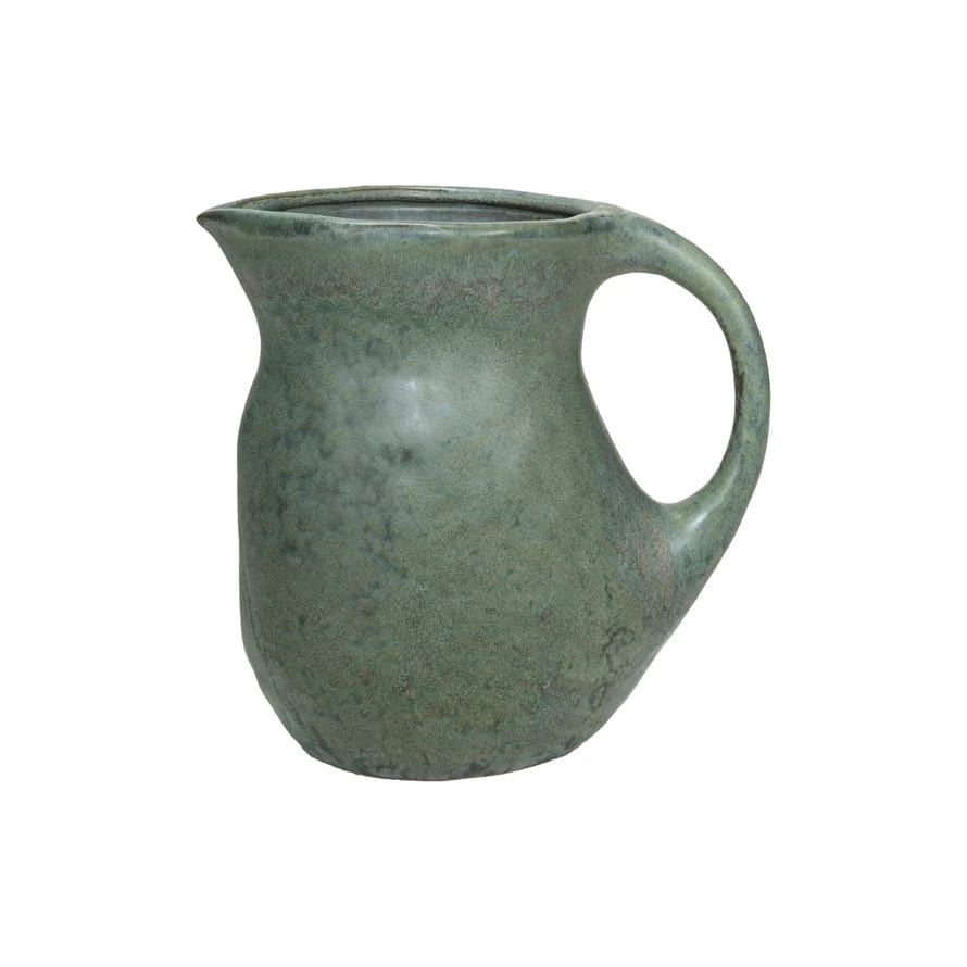Creative Co-op Creative Co-op 2-1/2 Quart Stoneware Pitcher (Each One Will Vary) - Little Miss Muffin Children & Home