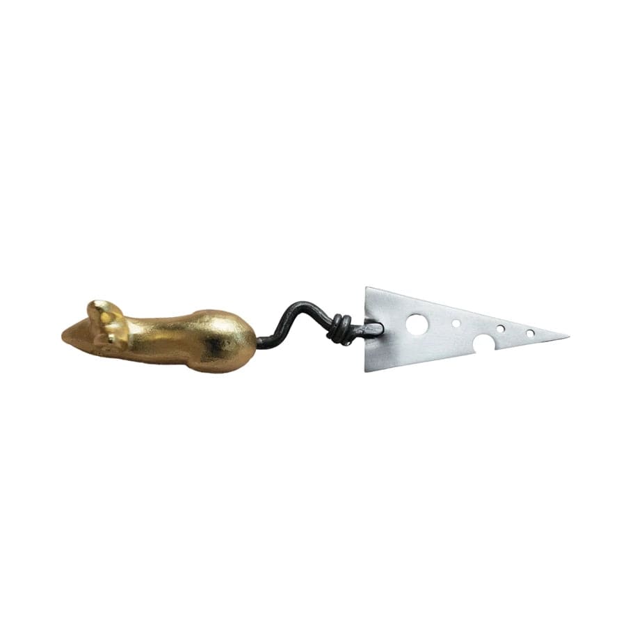 Creative Co-op Creative Co-op Cheese Knife with Cheese Shaped Blade & Mouse Shaped Handle - Little Miss Muffin Children & Home