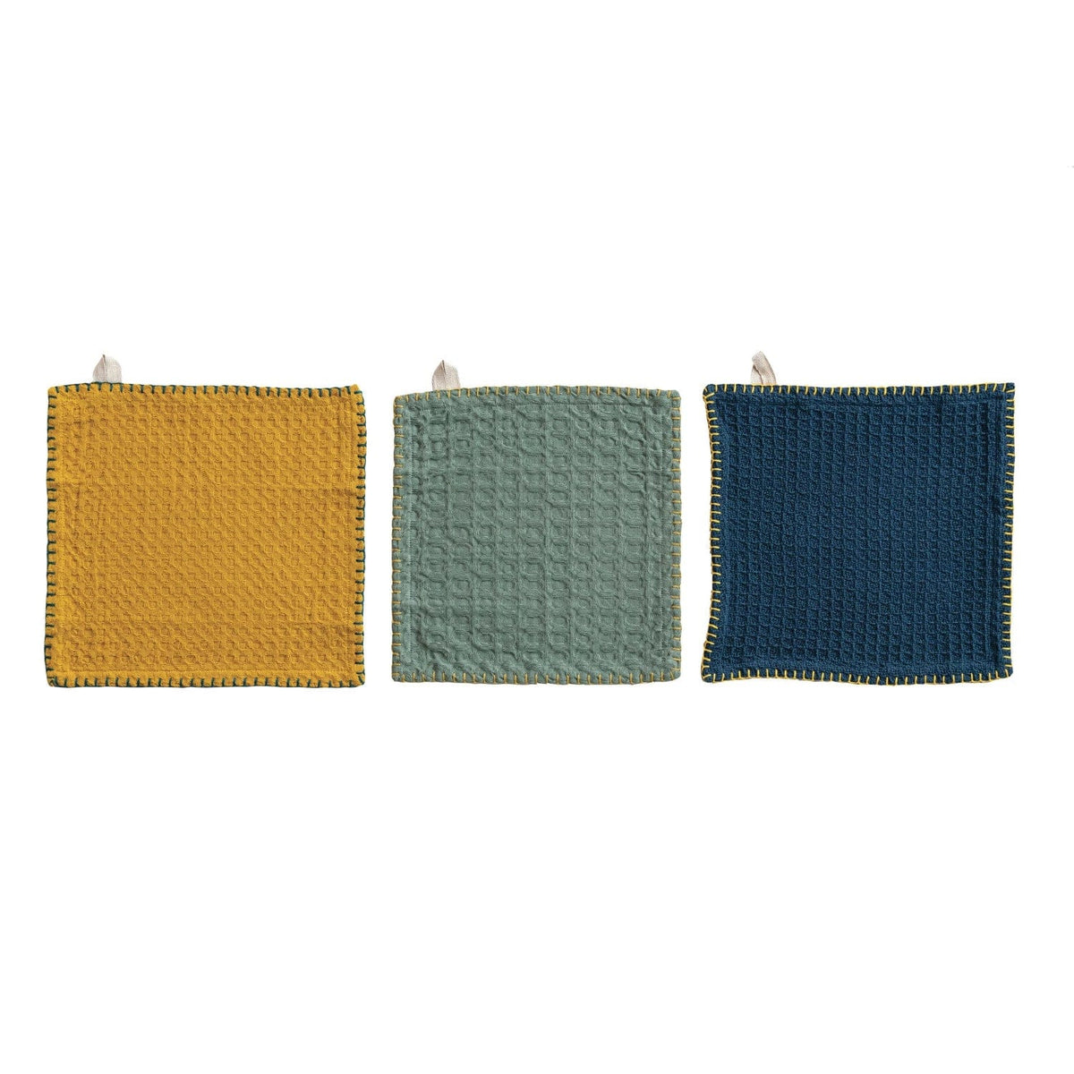 Creative Co-op Creative Co-op Cotton Waffle Weave Dish Cloths with Cheese/Cutting Board, 4PC Set - Little Miss Muffin Children & Home