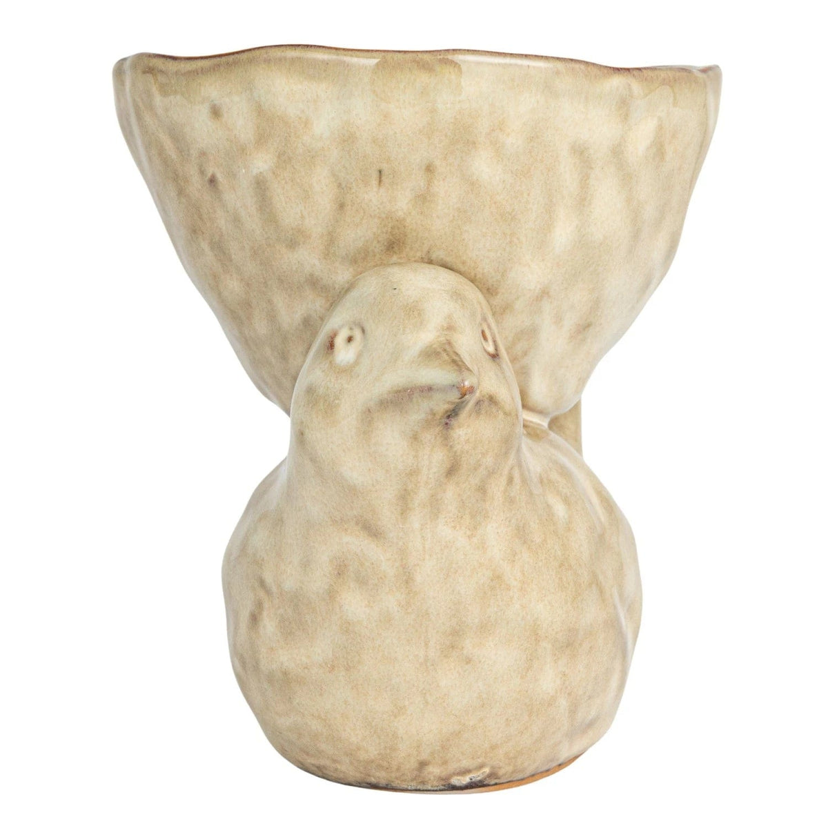 Creative Co-op Creative Co-op Cream Color Stoneware Bird with Bowl (Each One Will Vary) - Little Miss Muffin Children & Home