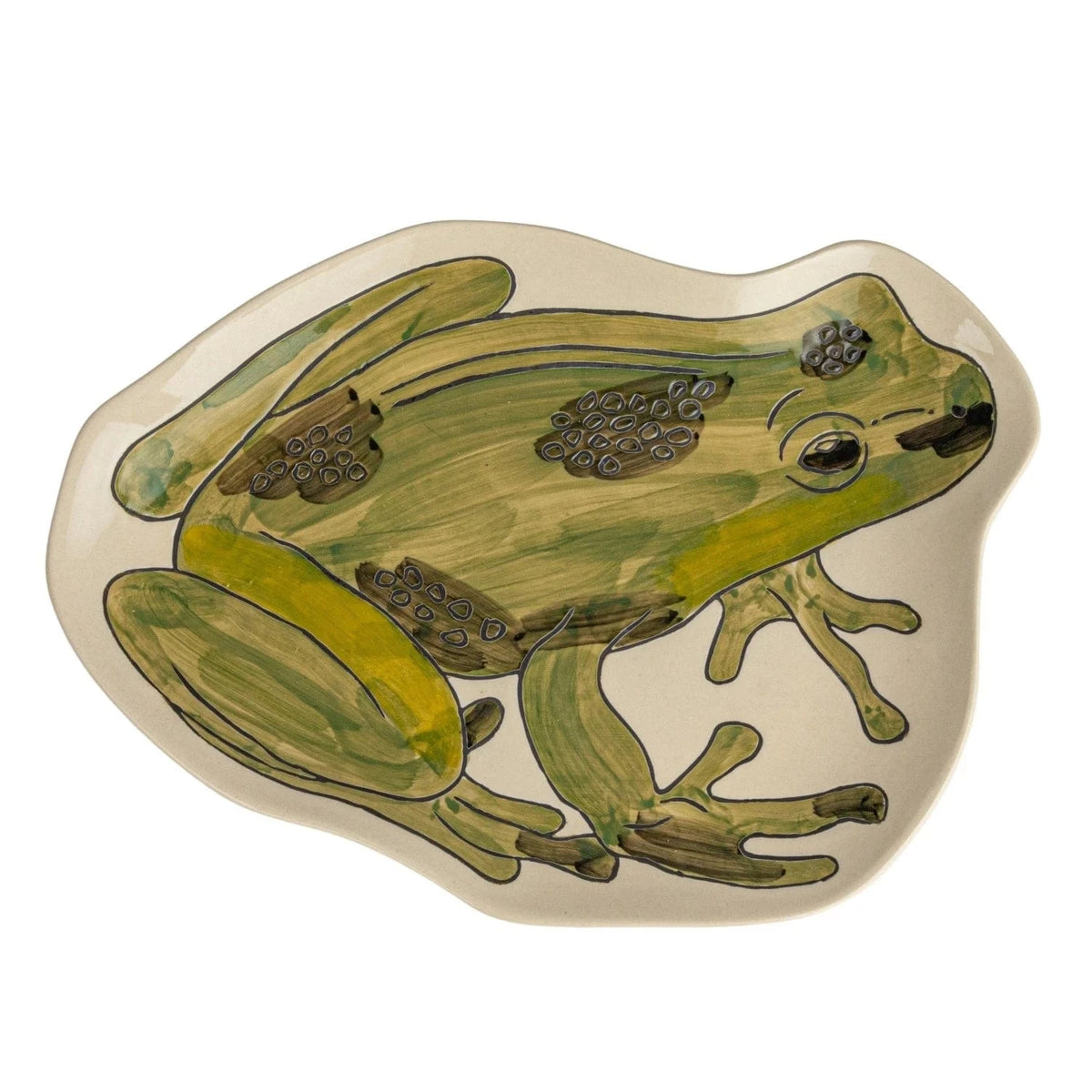 Creative Co-op Hand-Painted Stoneware Frog Shaped Platter - Little Miss Muffin Children & Home