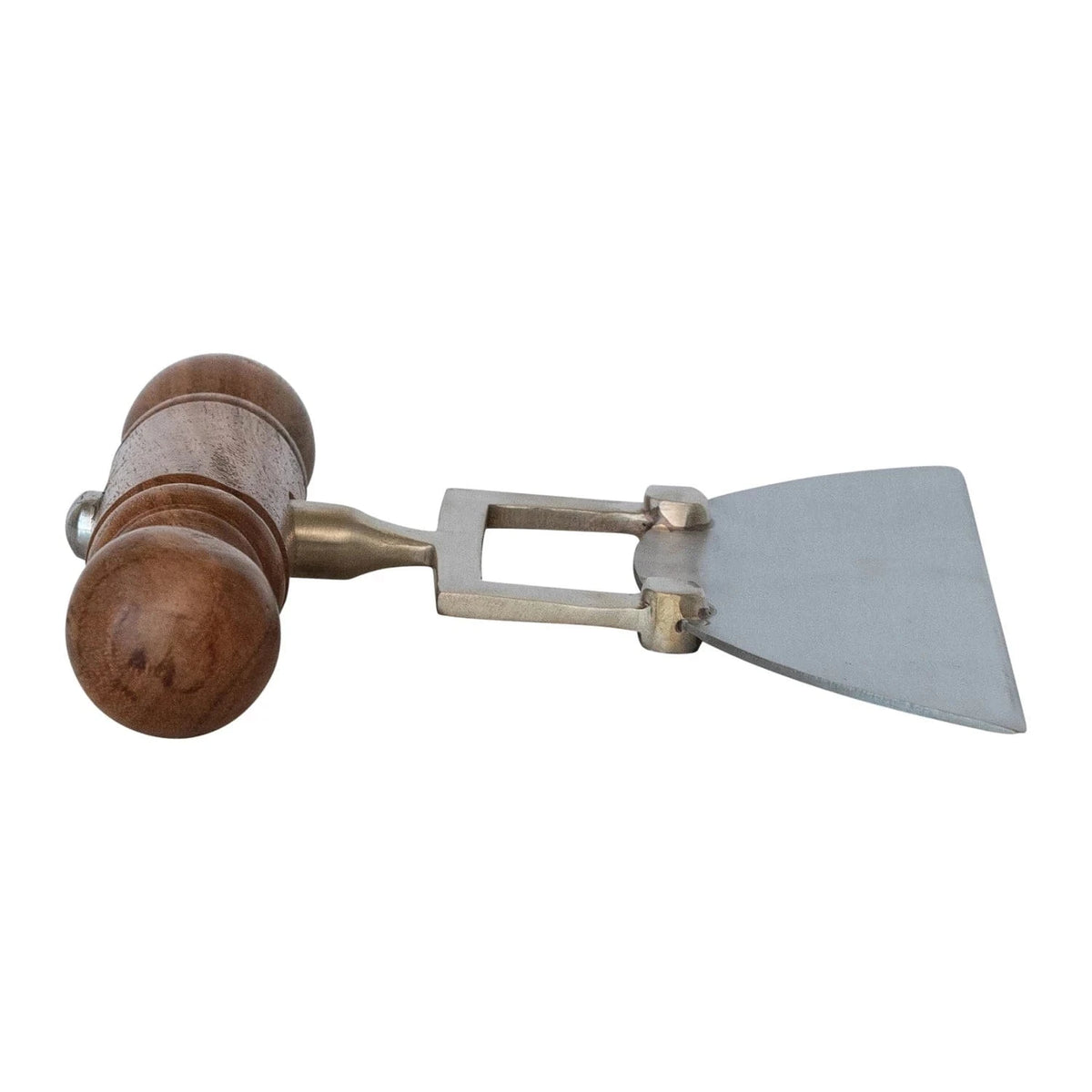 Creative Co-op Stainless Steel Cheese Knife with Brass Detail & Acacia Wood Handle - Little Miss Muffin Children & Home