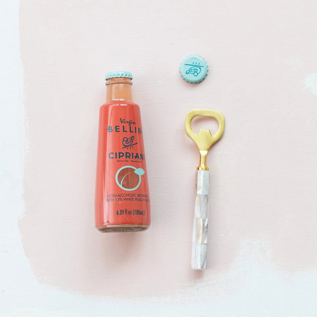 Creative Co-op Stainless Steel & Mango Wood Bottle Opener with Mother of Pearl Inlaid Handle - Little Miss Muffin Children & Home
