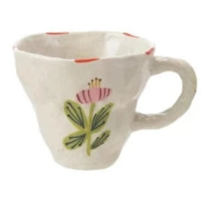 ceramic floral mug