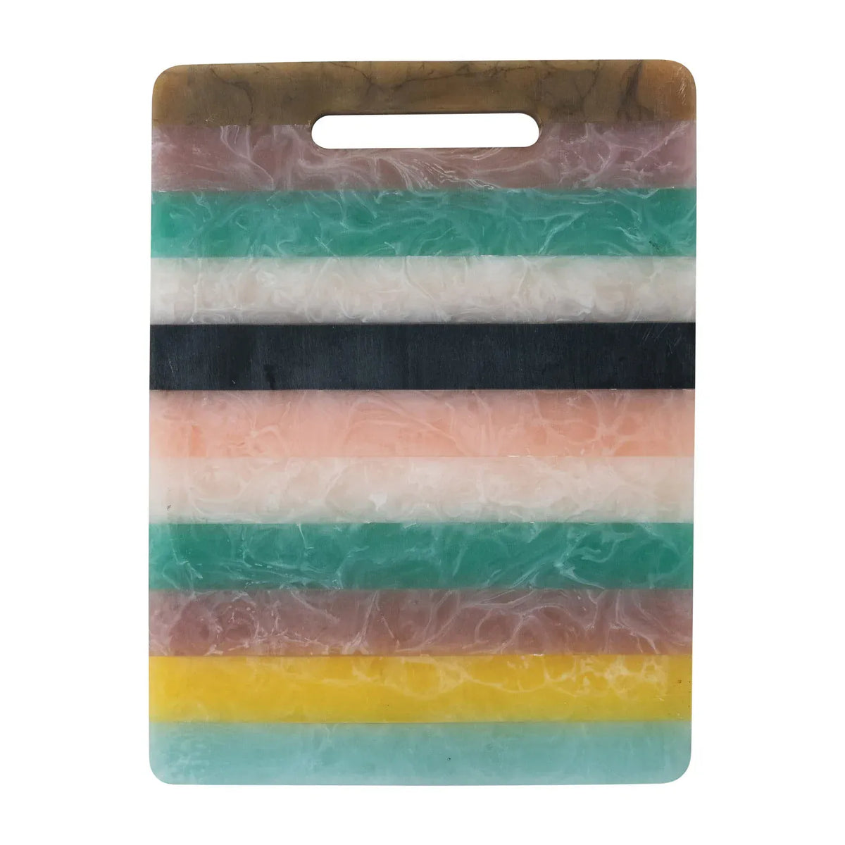 Marbled Resin Striped Cheese/Serving Board with Handle (Each One Will Vary)