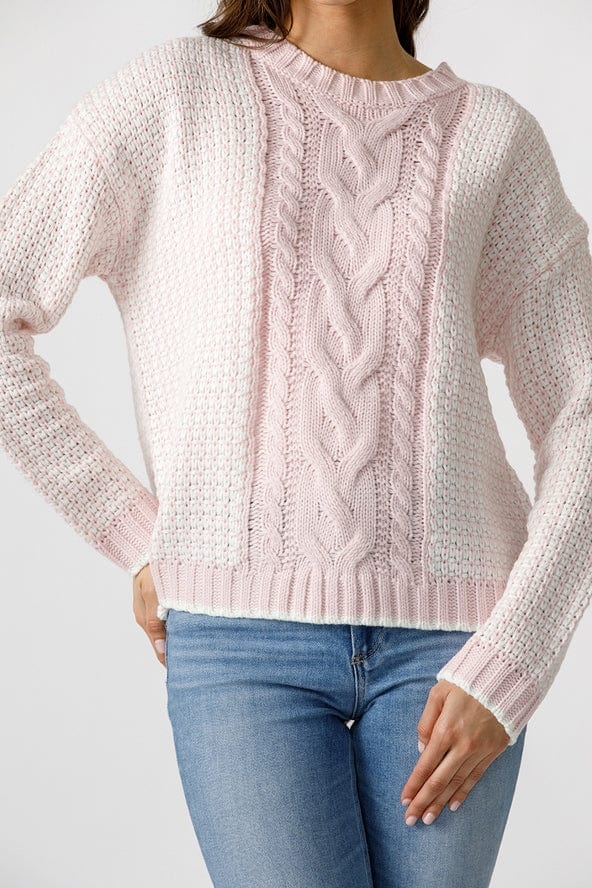 Storia Storia Cable Knit Crew Neck Sweater - Little Miss Muffin Children & Home