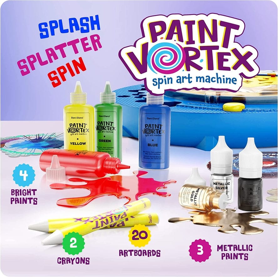 Dan&Darci Dan&Darci Spin Art Machine Kit, Paint Spiral Station Center - Little Miss Muffin Children & Home