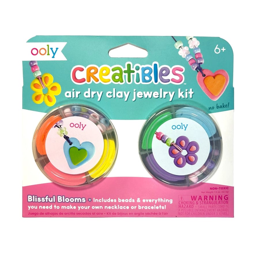 Ooly Ooly Creatibles Blissful Blooms Air Dry Clay Jewelry Kit, Set of 6 Colors - Little Miss Muffin Children & Home