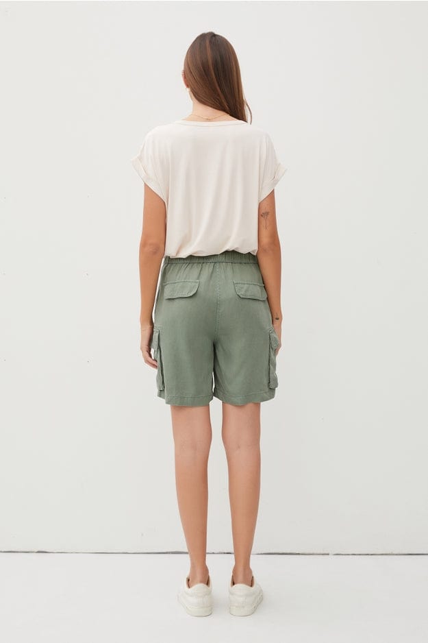 Be Cool Be Cool Tencel Drawstring Cargo Bermuda Shorts - Little Miss Muffin Children & Home