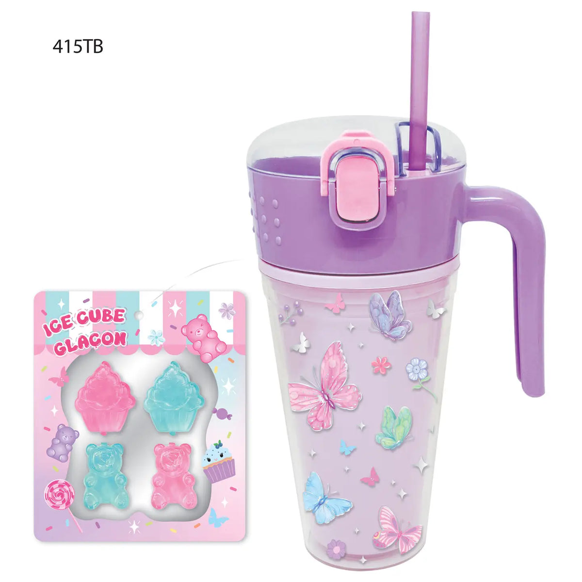 Tie Dye Butterfly Sip N' Snack 2 in 1