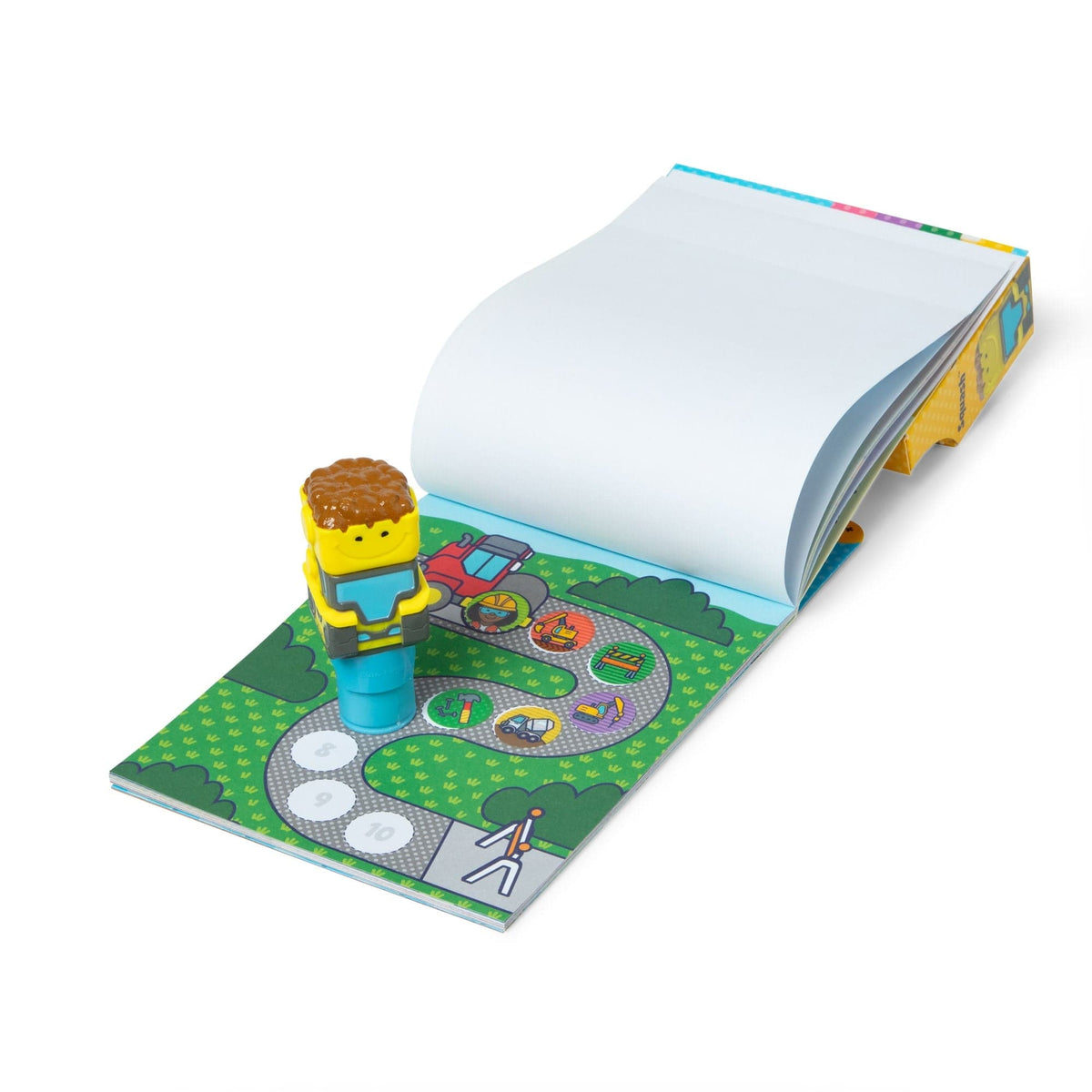 Melissa & Doug Melissa & Doug Sticker WOW! Activity Pad & Sticker Stamper - Bulldozer - Little Miss Muffin Children & Home
