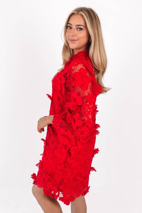 knee length dresses for ladies J.Marie Collections The Seraphina Dress in Red