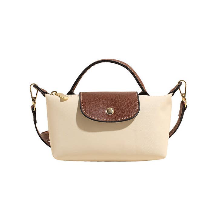 Ivory Color Block Flap Crossbody Phone Wallet Bag