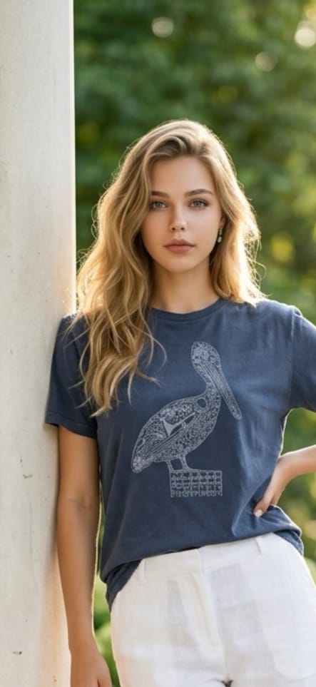 Washed Navy Pelican Gulf Coast Graphic Tee