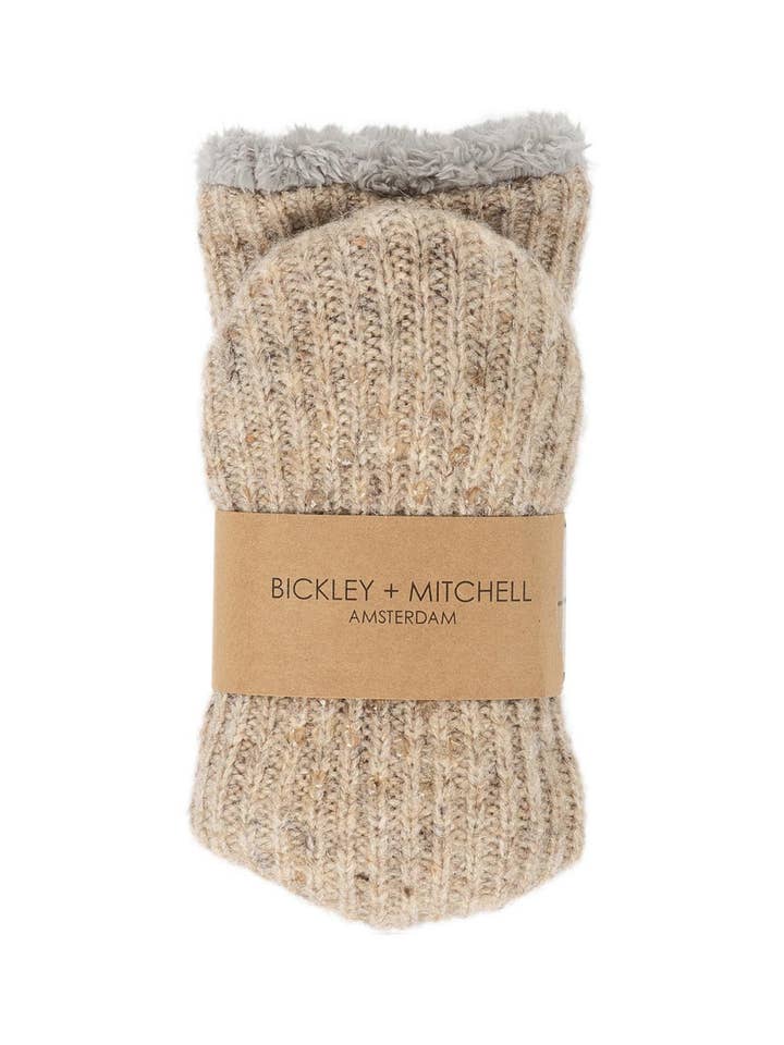 Slipper Socks with Lining Sand