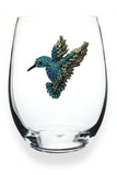 Queen Jewels Queen Jewels Hummingbird Jeweled Stemless Wine Glass - Little Miss Muffin Children & Home