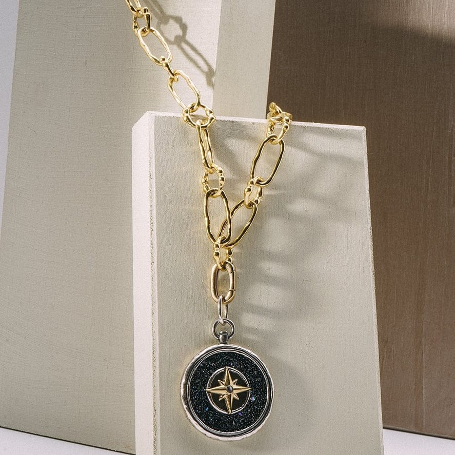 Waxing Poetic Waxing Poetic Inner Compass Pendant On the Desire Is Doing Necklace 20" - Little Miss Muffin Children & Home