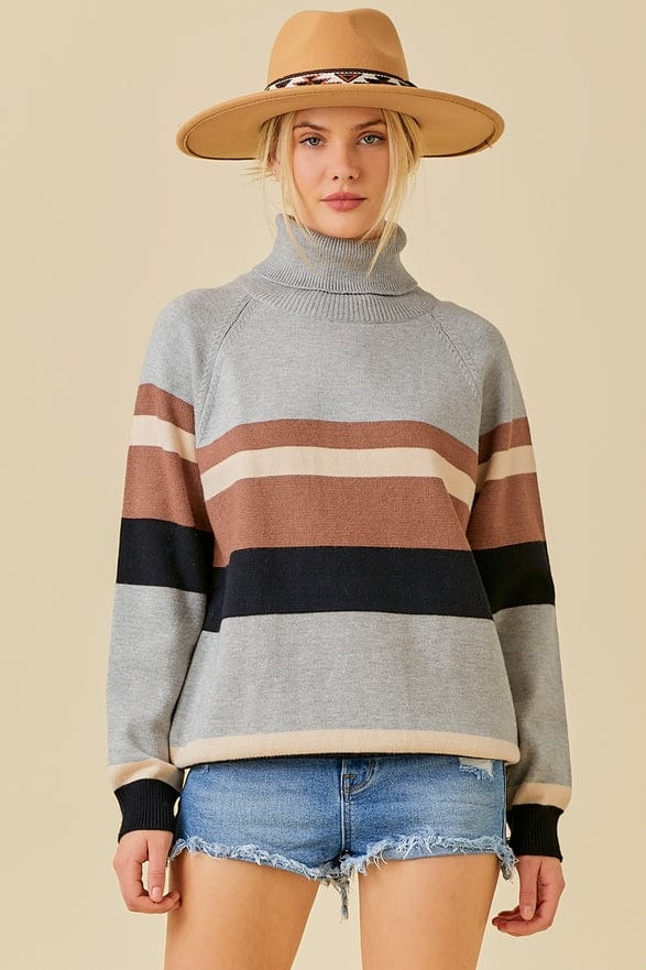 Main Strip Main Strip Color Block Turtleneck Sweater - Little Miss Muffin Children & Home