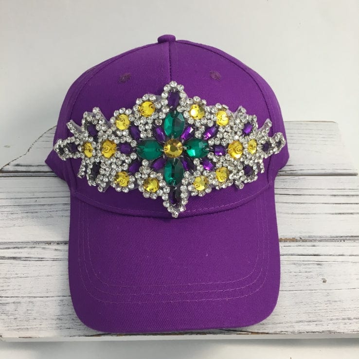 SongLily SongLily Mardi Gras Gemstone Baseball Cap - Little Miss Muffin Children & Home