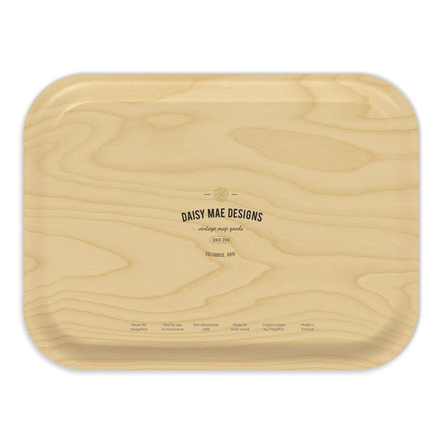Daisy Mae Designs Daisy Mae Designs Vintage New Orleans Map Birchwood Serving Tray - Little Miss Muffin Children & Home
