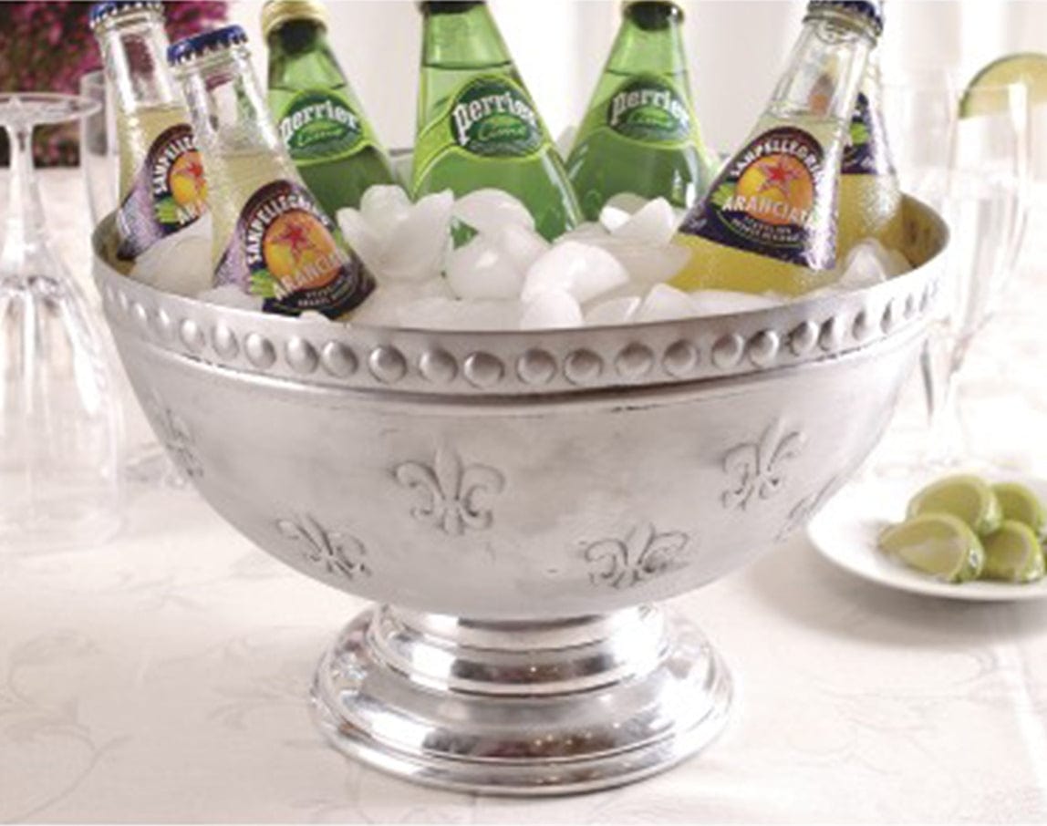 India Handicrafts India Handcrafts Fleur de Lis Punch Bowl - Little Miss Muffin Children & Home