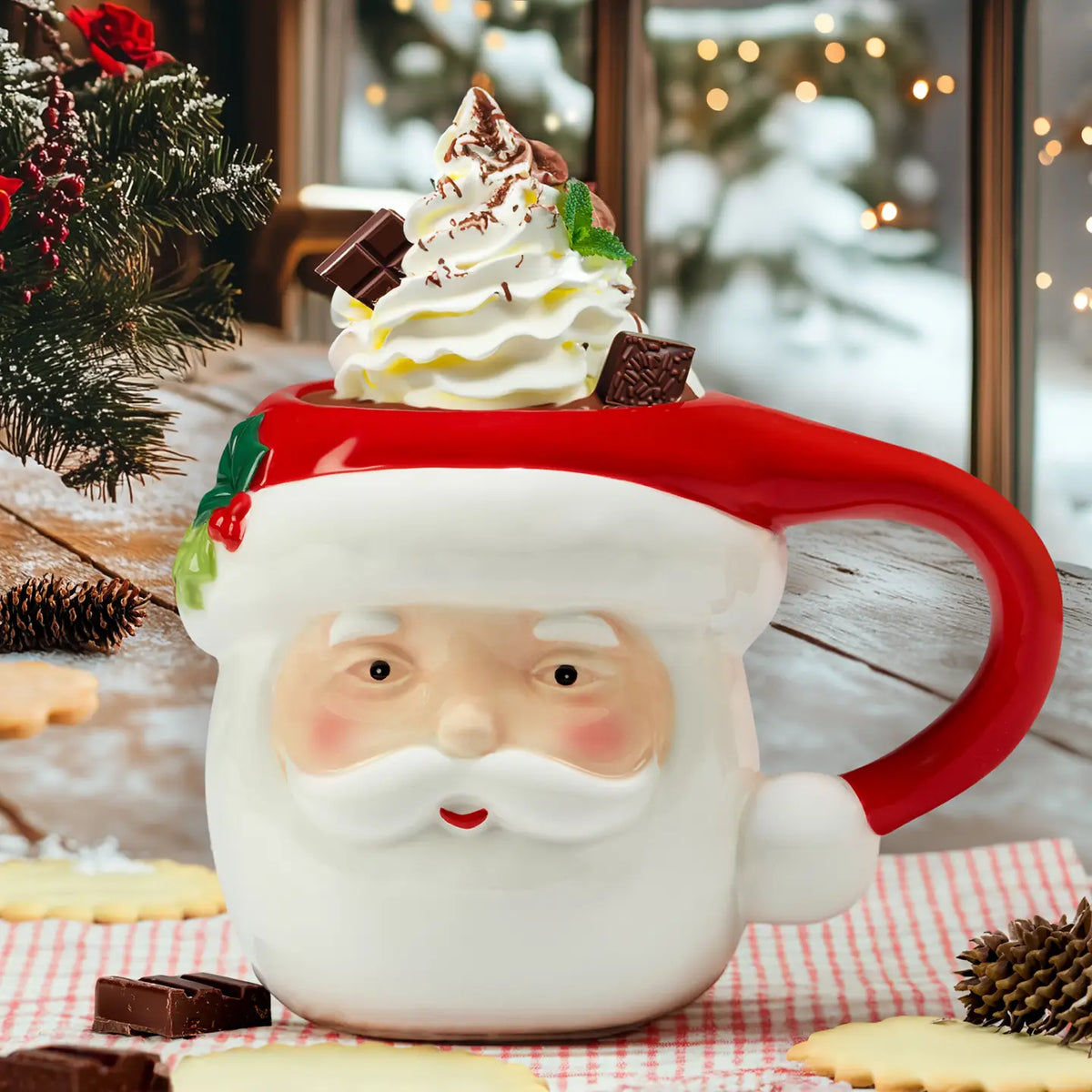 Holiday Magic 3D Christmas Santa 20oz Mug