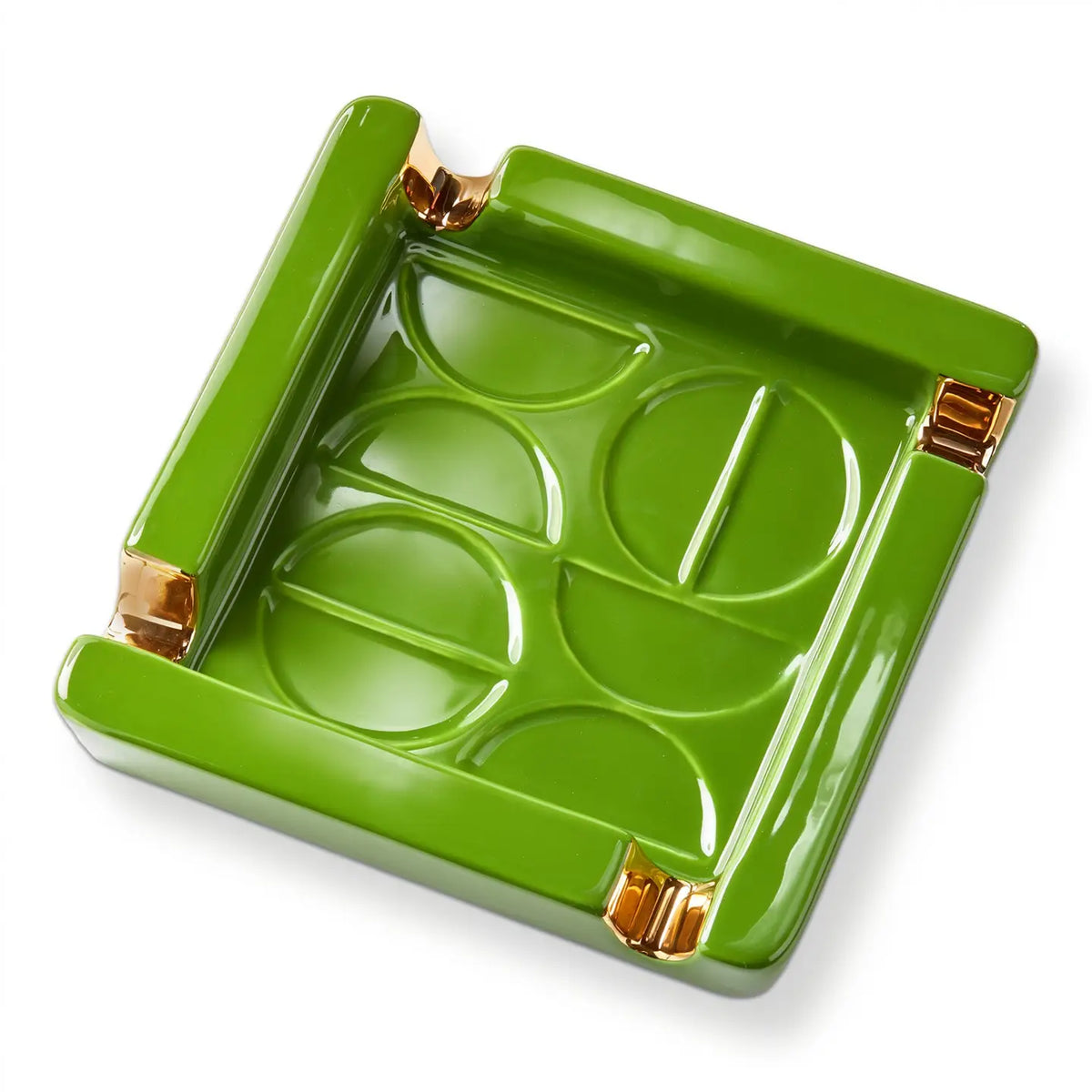 tag Earthenware Green Pryce Cigar Ashtray Multi Tray - Little Miss Muffin Children & Home