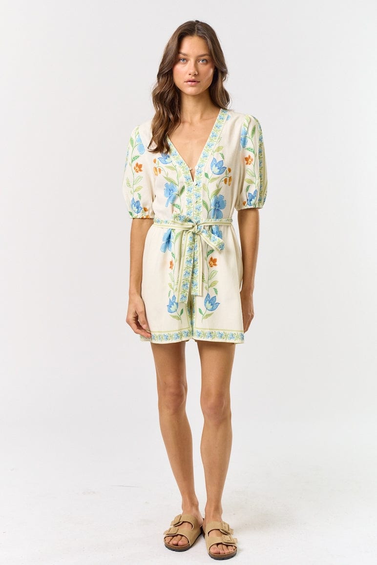 Lalavon Lalavon Printed Short Sleeve Romper - Little Miss Muffin Children & Home