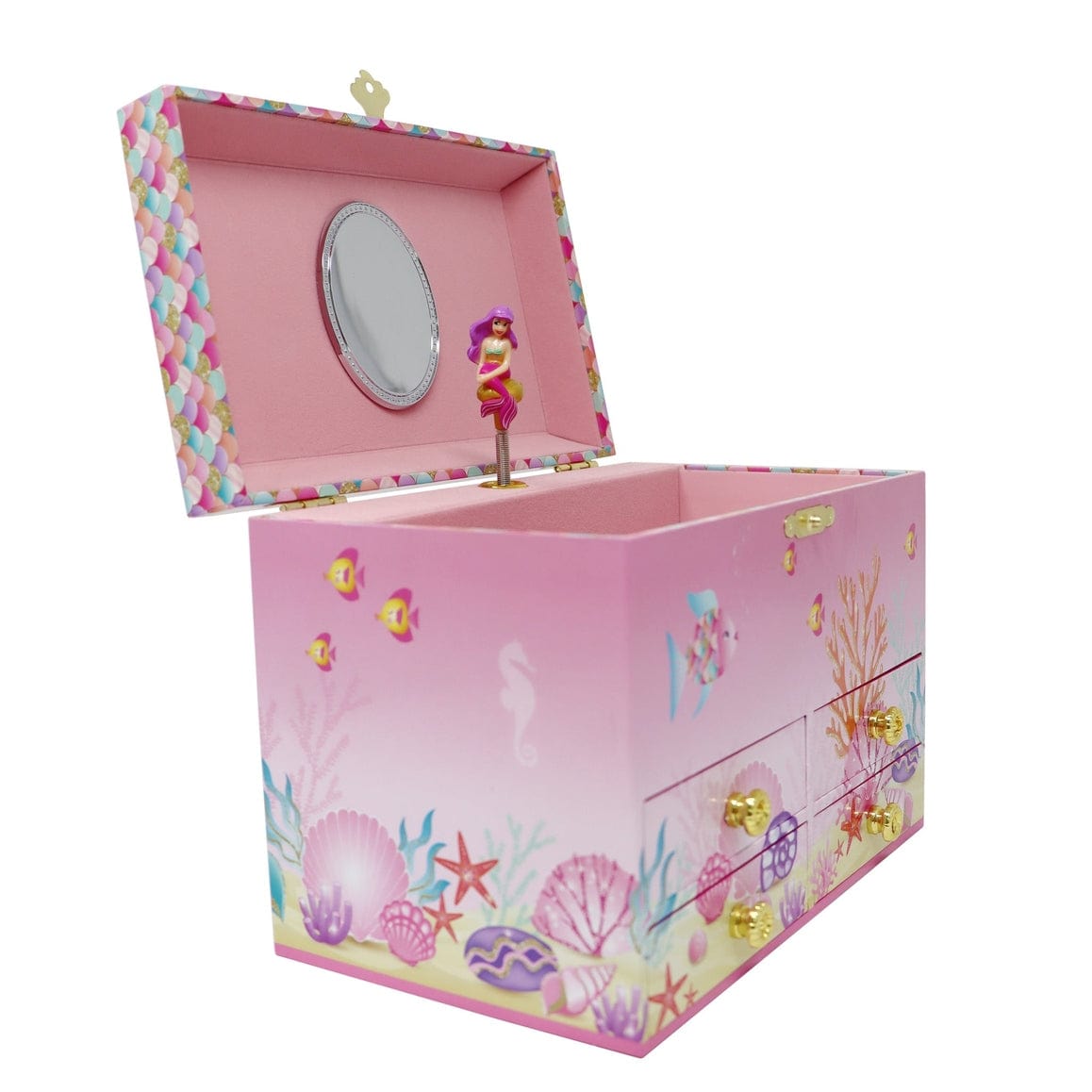 Pink Poppy Pink Poppy Medium Mermaid Musical Jewellery Box - Little Miss Muffin Children & Home