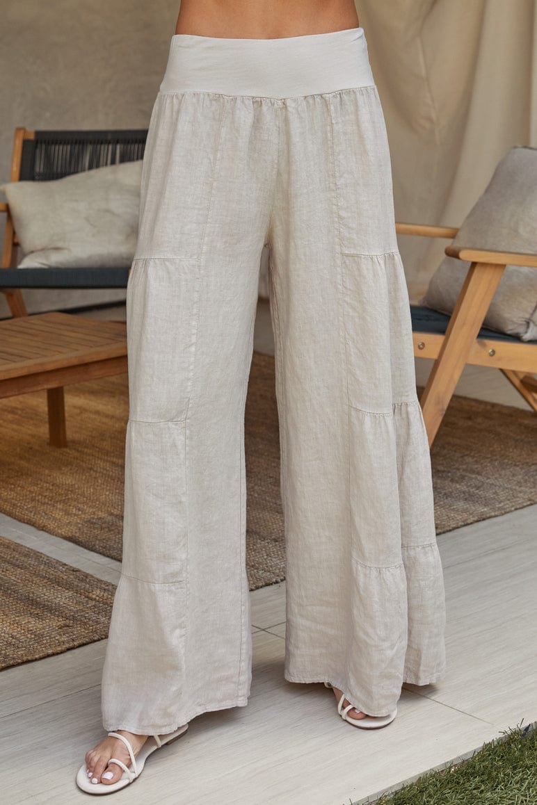 Milio Milano Milio Milano Linen Tiered Palazzo Pants - Little Miss Muffin Children & Home