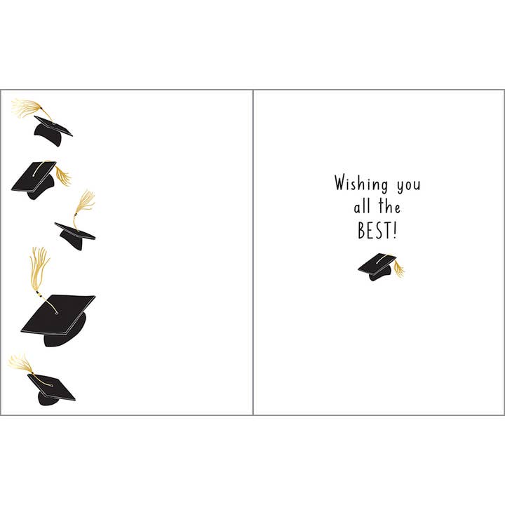 Floating Grad Hats Graduation Greeting Card