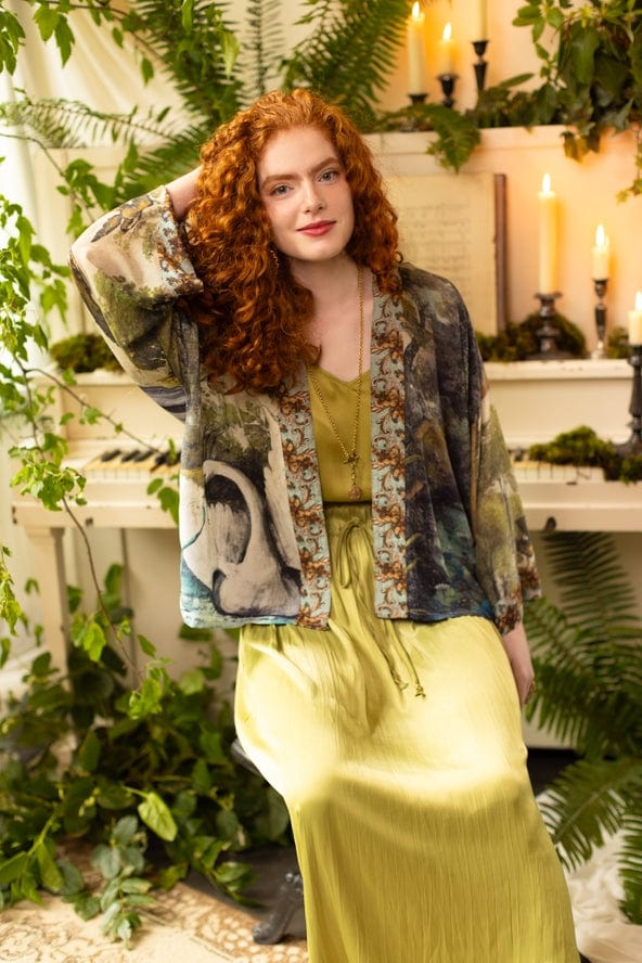 Market of Stars Market of Stars Theatre of Dreams Pixie Duster Cropped Kimono with Swan - Little Miss Muffin Children & Home