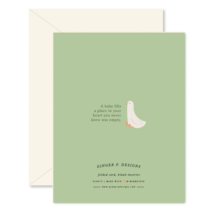 Ginger P Designs Ginger P Designs Spring Green Baby Blooms Greeting Card - Little Miss Muffin Children & Home