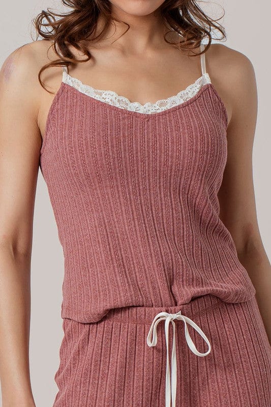 Fashion Week Calming Classic Pointelle Tank Top, Mauve - Little Miss Muffin Children & Home