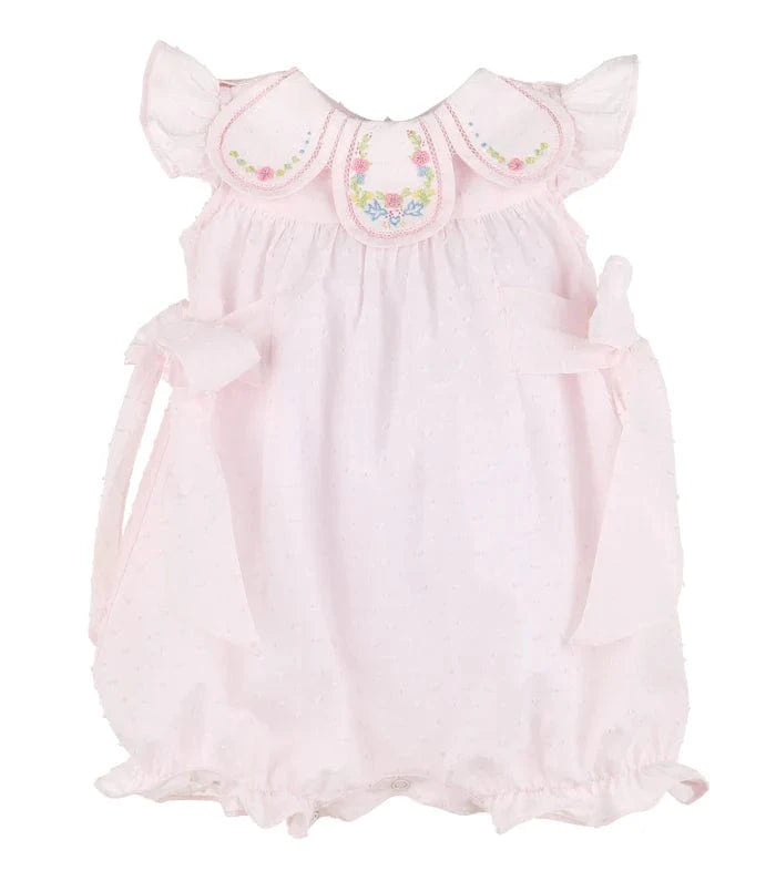 Casero & Associates Casero & Associates Dotted Petal Playsuit, Pink - Little Miss Muffin Children & Home
