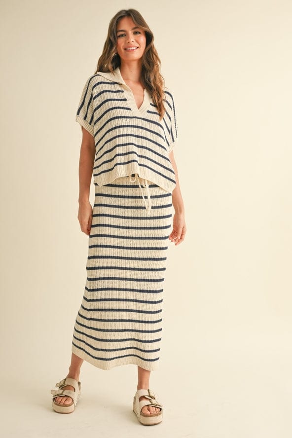 Miou Muse Striped Knit Long Skirt - Little Miss Muffin Children & Home