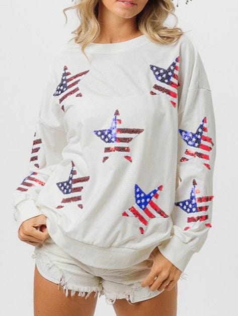 Rosa Clothing Rosa Clothing Independence Day Sequined Sweatshirt - Little Miss Muffin Children & Home