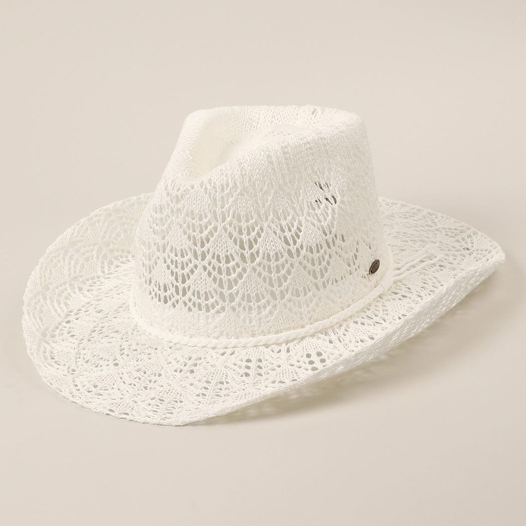 Fashion City Fashion City Lace Pattern Braided Band Deco Adjustable Sun Hat - Little Miss Muffin Children & Home
