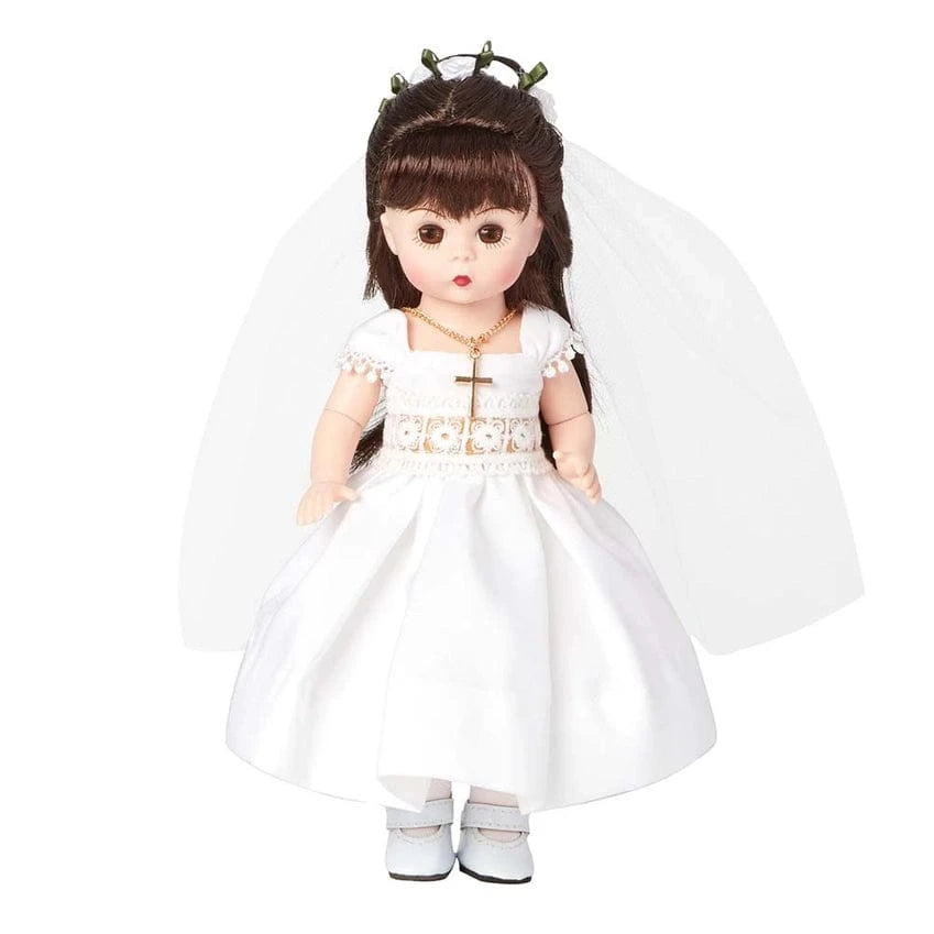 Madame Alexander Madame Alexander 8" First Communion Day Doll - Light Skin Tone/Brown Eyes/Brunette Hair - Little Miss Muffin Children & Home