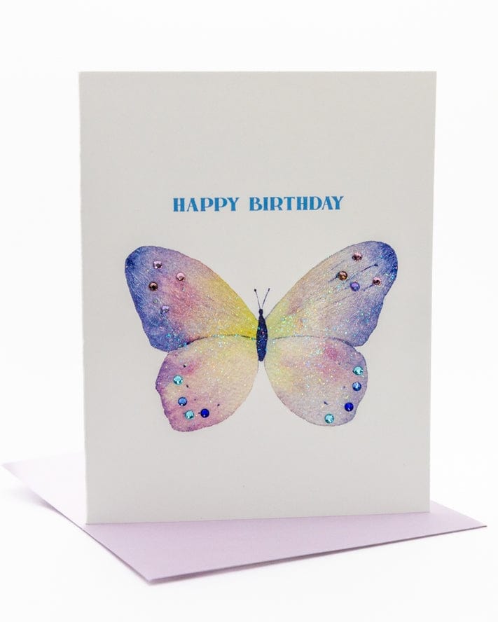 Lavender Vines 'Butterfly Wishes' Butterfly Birthday Greeting Card - Little Miss Muffin Children & Home