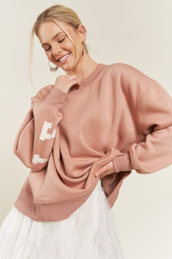 Jade by Jane Jade by Jane Be Yourself Sweatshirt in Camel - Little Miss Muffin Children & Home